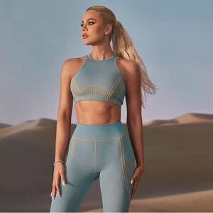 NWT FABLETICS Khloe K Seamless High-Waisted Compressive Legging and matching top